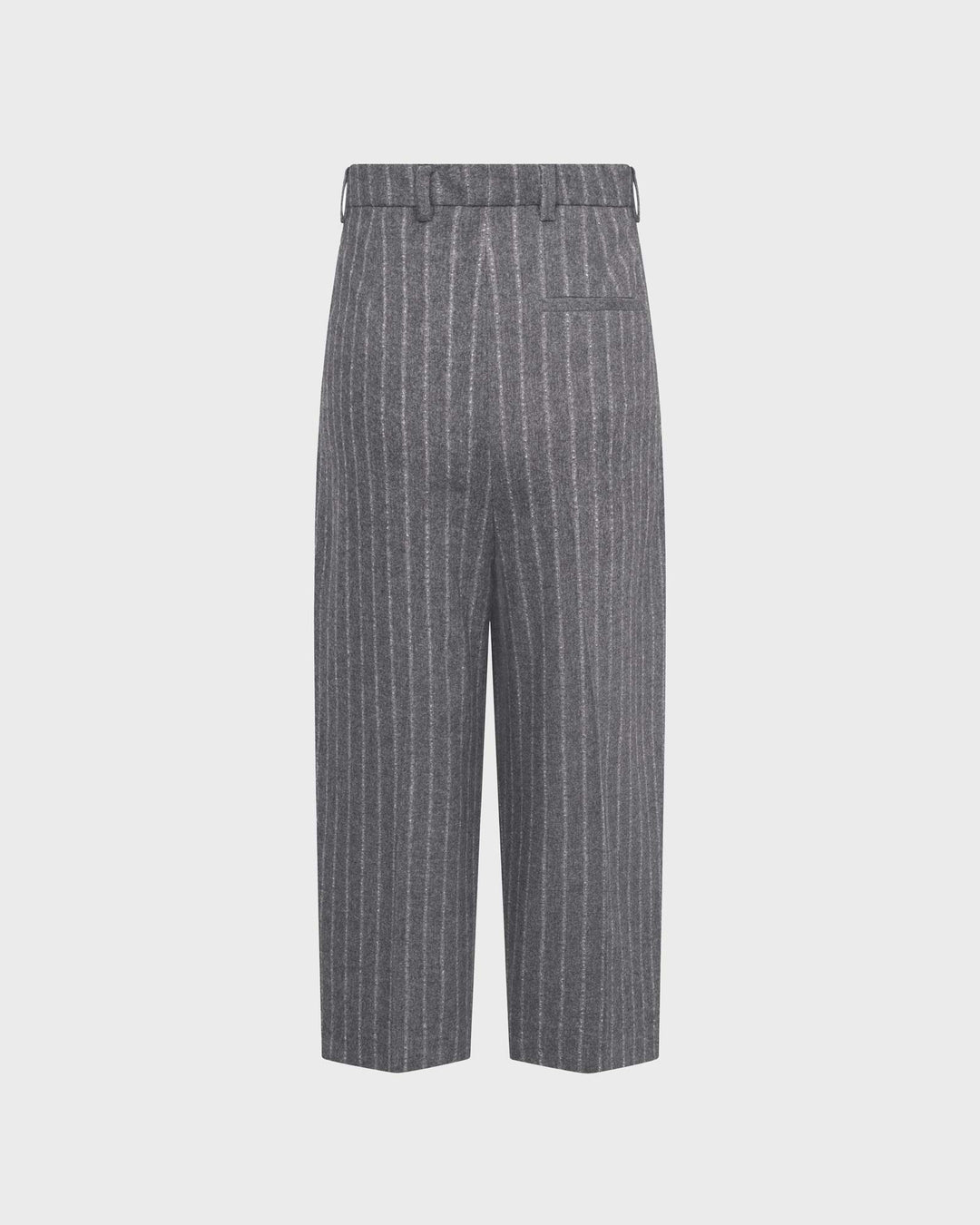 Noa Crop Flannel Chalk Stripe Grey Graphical