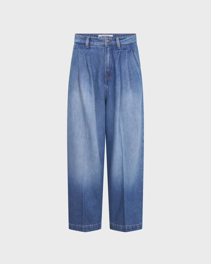 Noa Crop Soft Denim Authentic Blue