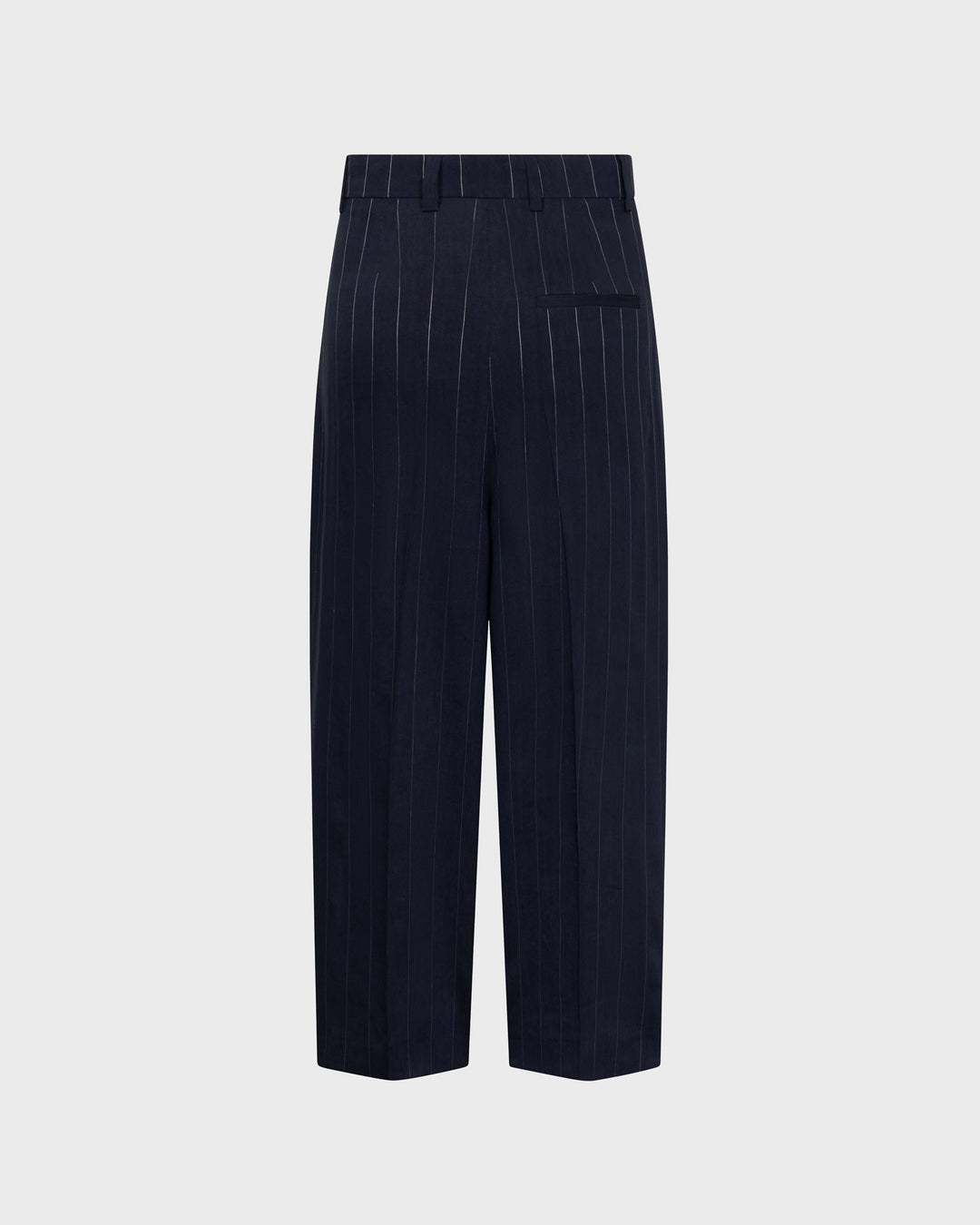 Noa Crop Striped Linen Lightblue Graphical