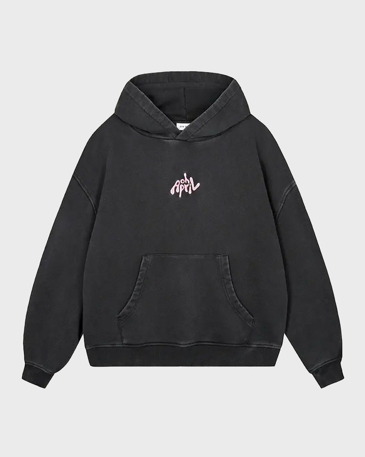 Boyfriend Hoodie Fluffy Dark Grey Acid