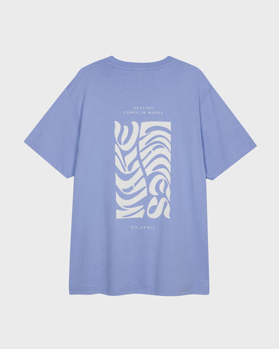 Boyfriend T-Shirt Soft Blue Waves myMEID