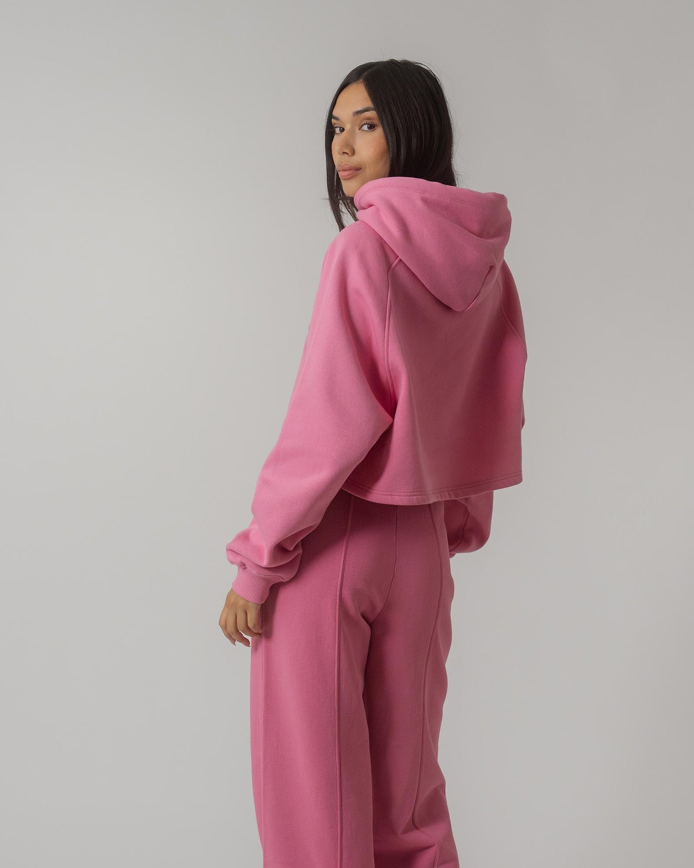 Koa Cropped Hoodie Deep Pink myMEID