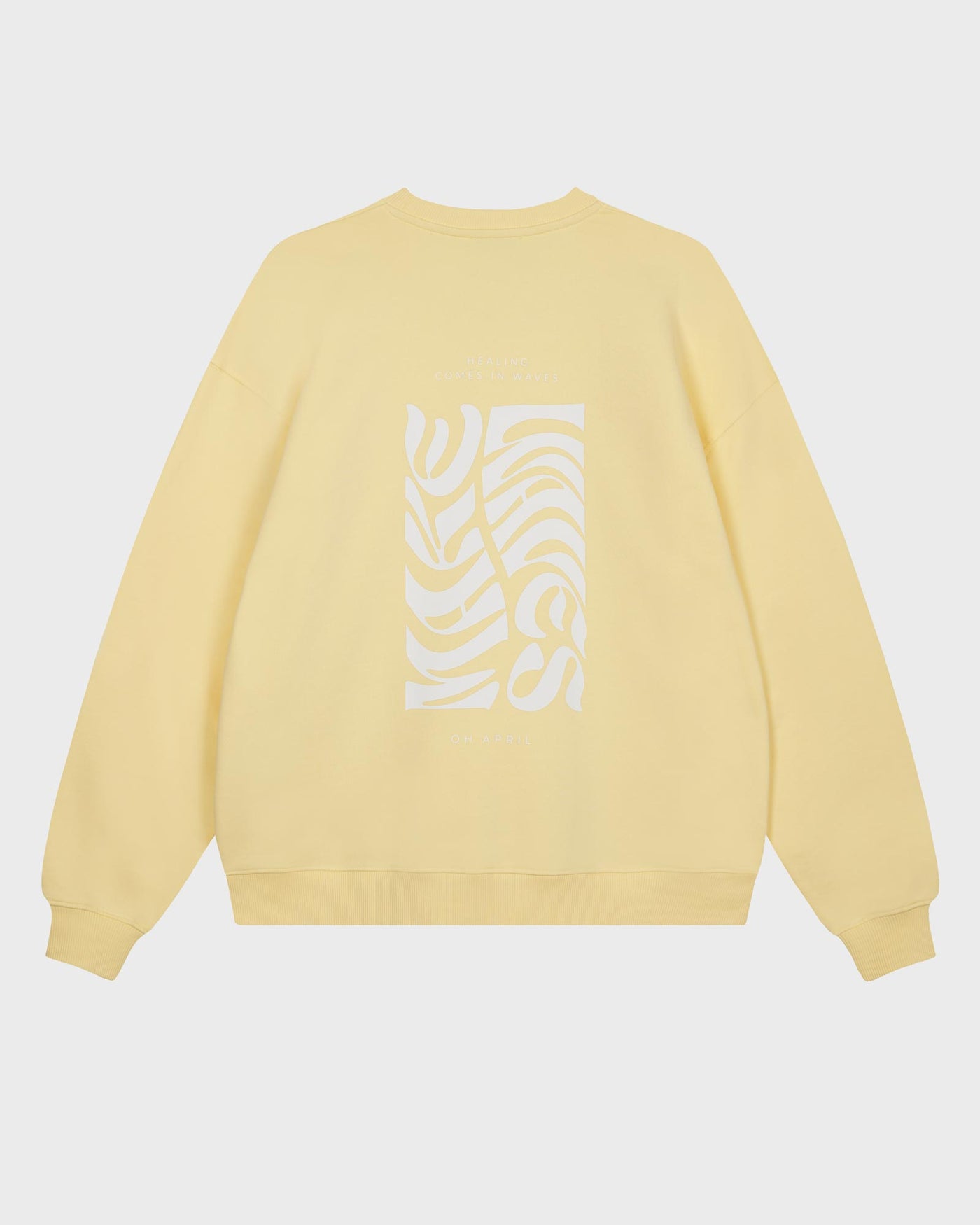 Oversized Sweater Pastel Yellow Waves myMEID