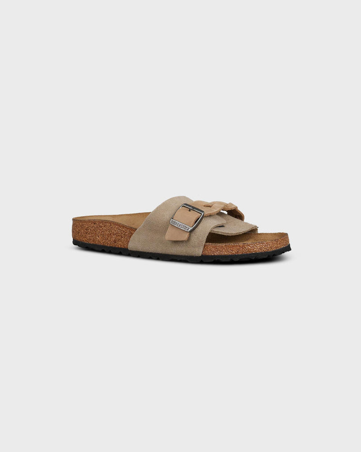 Oita Braided Suede Leather Taupe