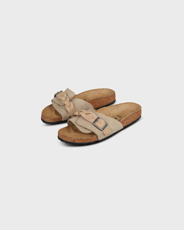 Oita Braided Suede Leather Taupe