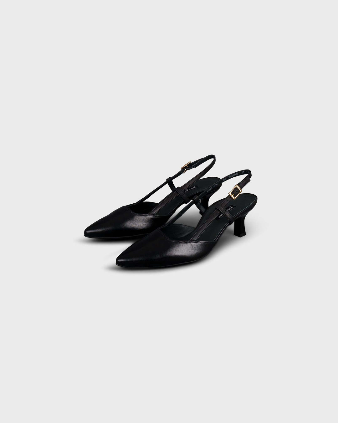 Sling-Pumps Foulard Schwarz