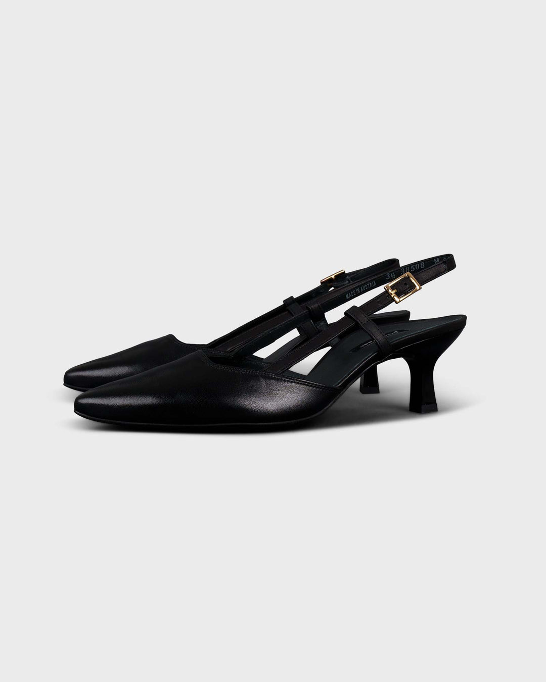 Sling-Pumps Foulard Schwarz