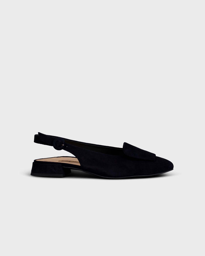 Sling-Sandalette Suede Blau