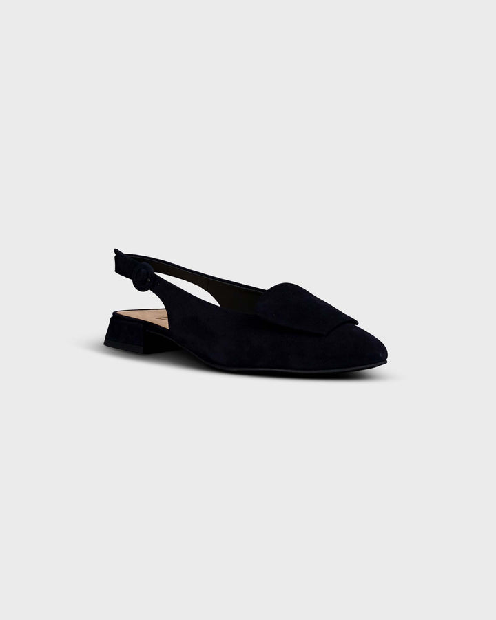 Sling-Sandalette Suede Blau