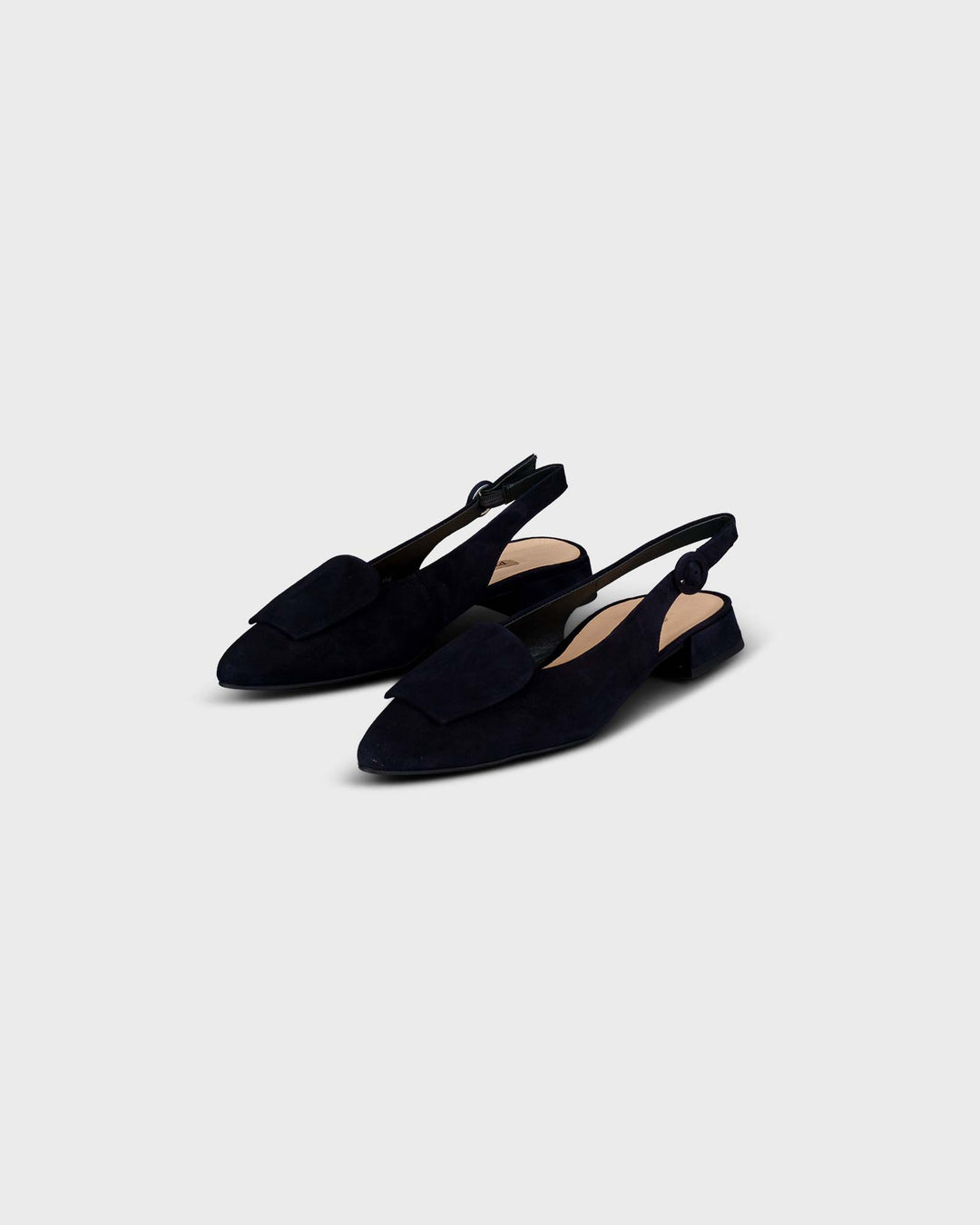 Sling-Sandalette Suede Blau
