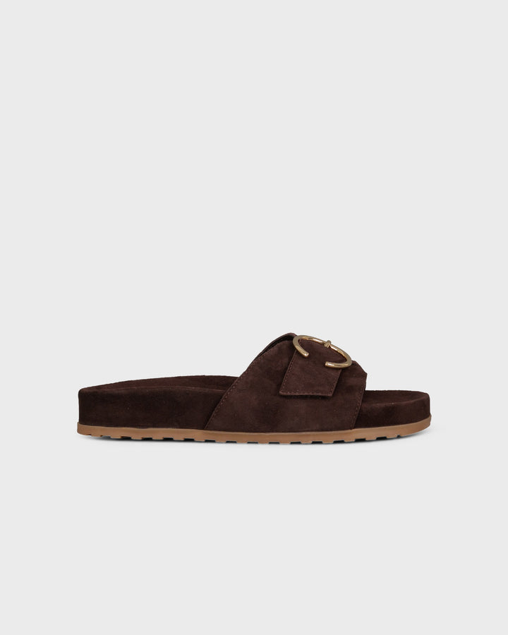 Pantolette Braun/Soft Velvet Mocca