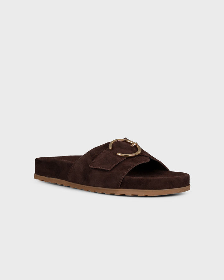 Pantolette Braun/Soft Velvet Mocca