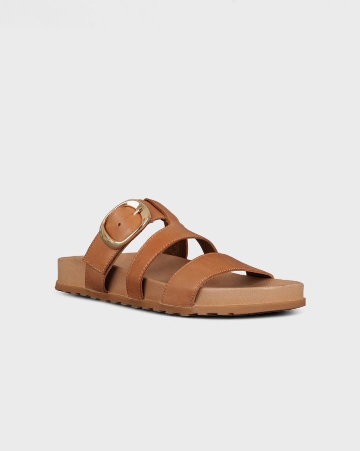 Pantoletten Braun/Soft Calf Sahara