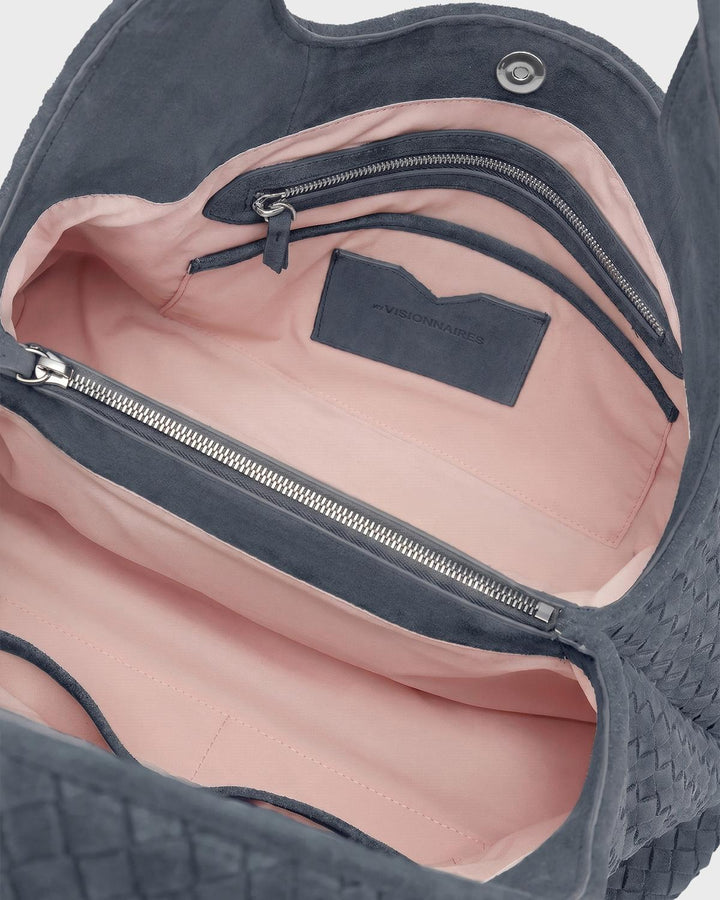 Les Visionnaires Handtasche Paz Weave Cozy Asphalte – Bild 4