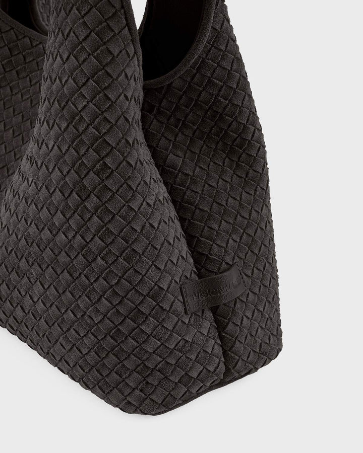 Les Visionnaires Handtasche Paz Weave Cozy Dark Brown – Bild 3