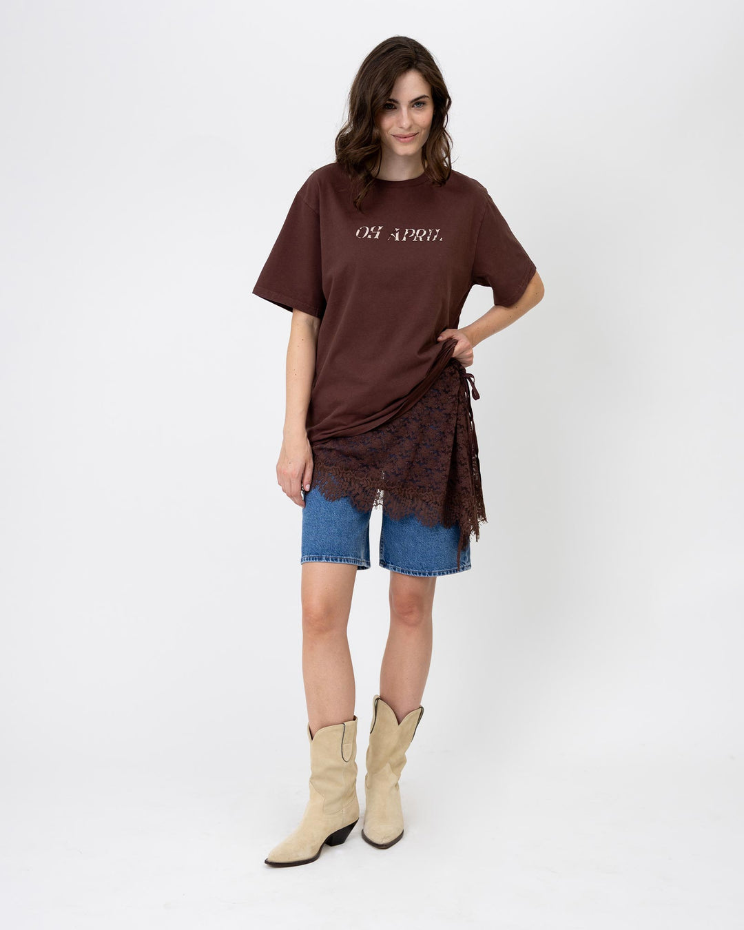Phelia Wrap Skirt Dark Brown