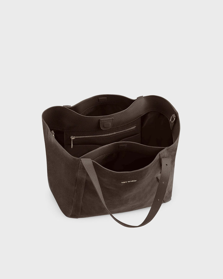 HEY MARLY Handtasche Pretty Wonder Suede Coffee – Bild 2