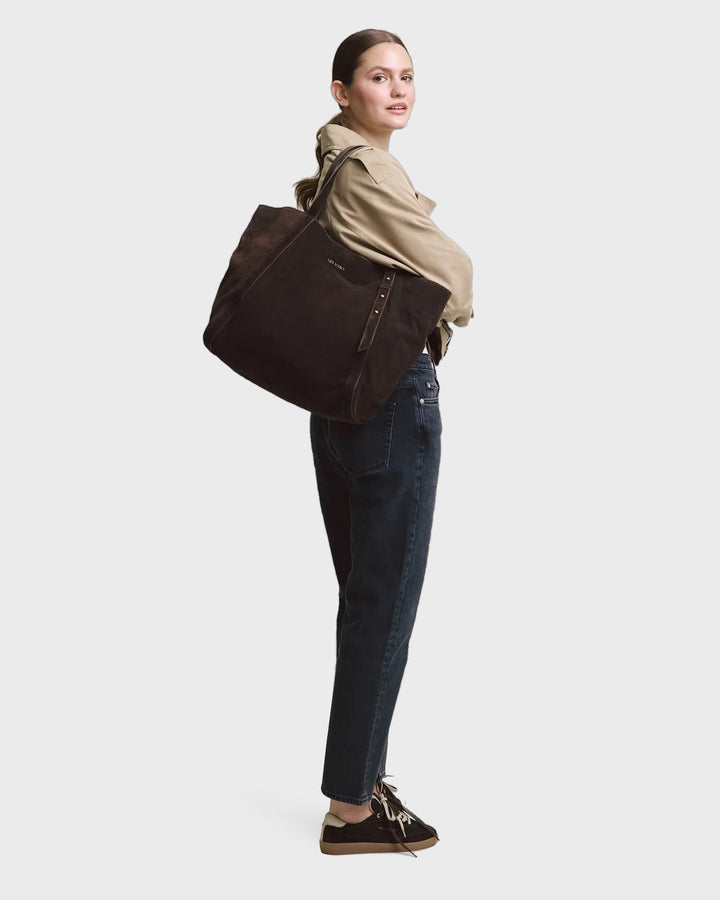 HEY MARLY Handtasche Pretty Wonder Suede Coffee – Bild 4