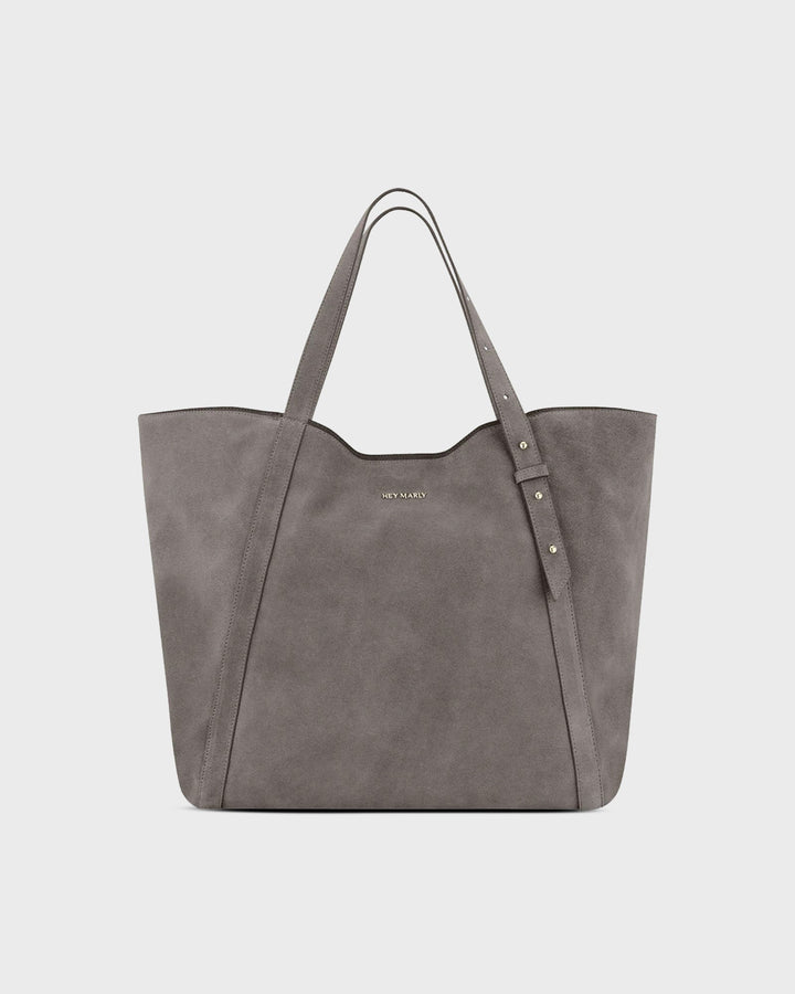 HEY MARLY Handtasche Pretty Wonder Suede Grey