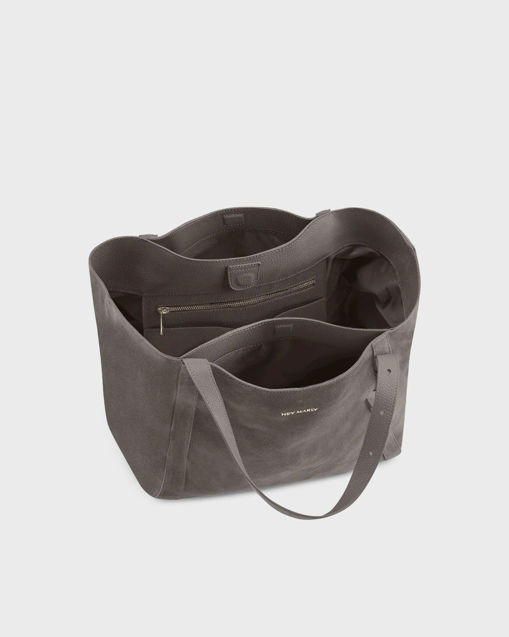 HEY MARLY Handtasche Pretty Wonder Suede Grey – Bild 2