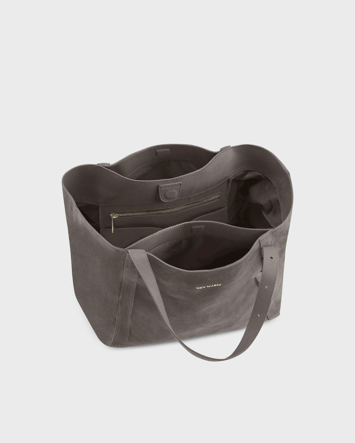HEY MARLY Handtasche Pretty Wonder Suede Grey – Bild 2
