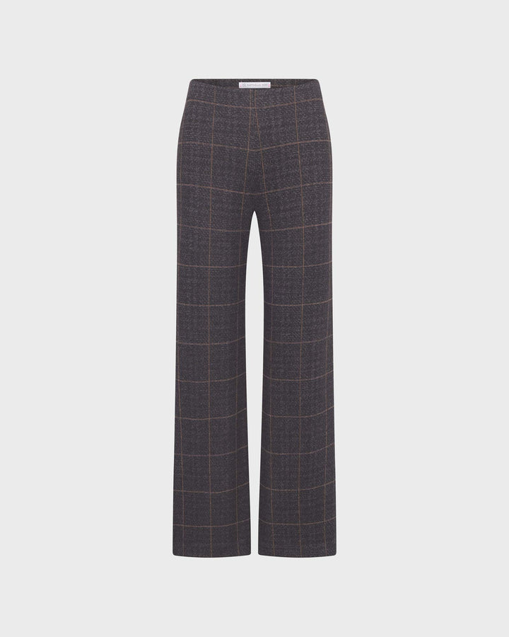 Elaine Jersey Jacquard Check Dunkelgrau