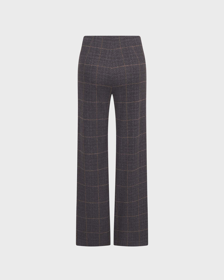 Elaine Jersey Jacquard Check Dunkelgrau