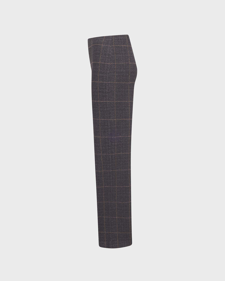 Elaine Jersey Jacquard Check Dunkelgrau
