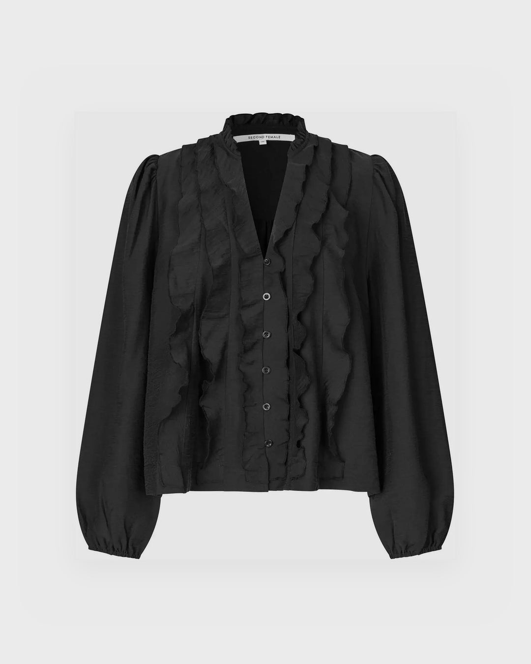 Second Female Bluse Rayna Frill Blouse Black