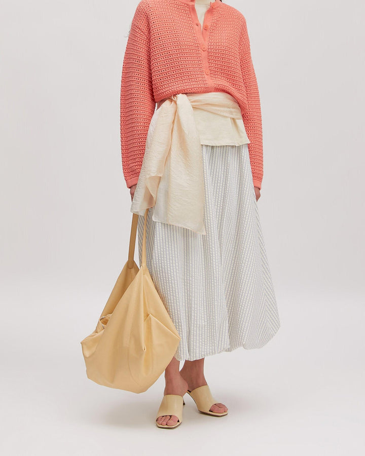 Reyna Skirt Cream and Blue stripe