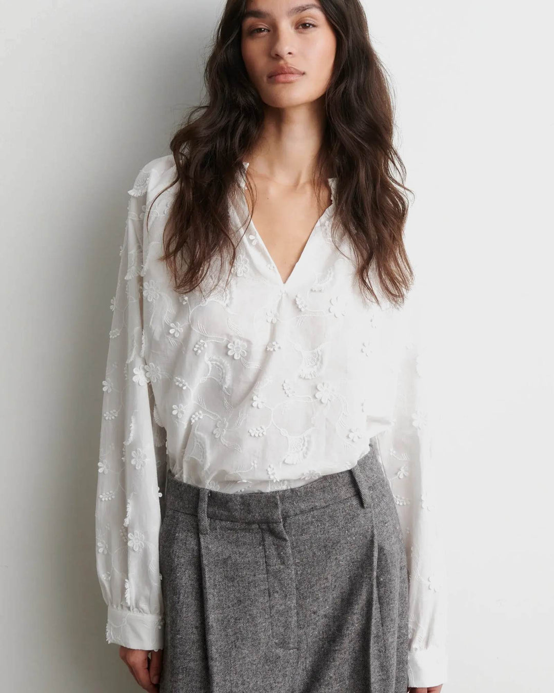 Second Female Bluse Rosalil Blouse Bright White – Bild 3