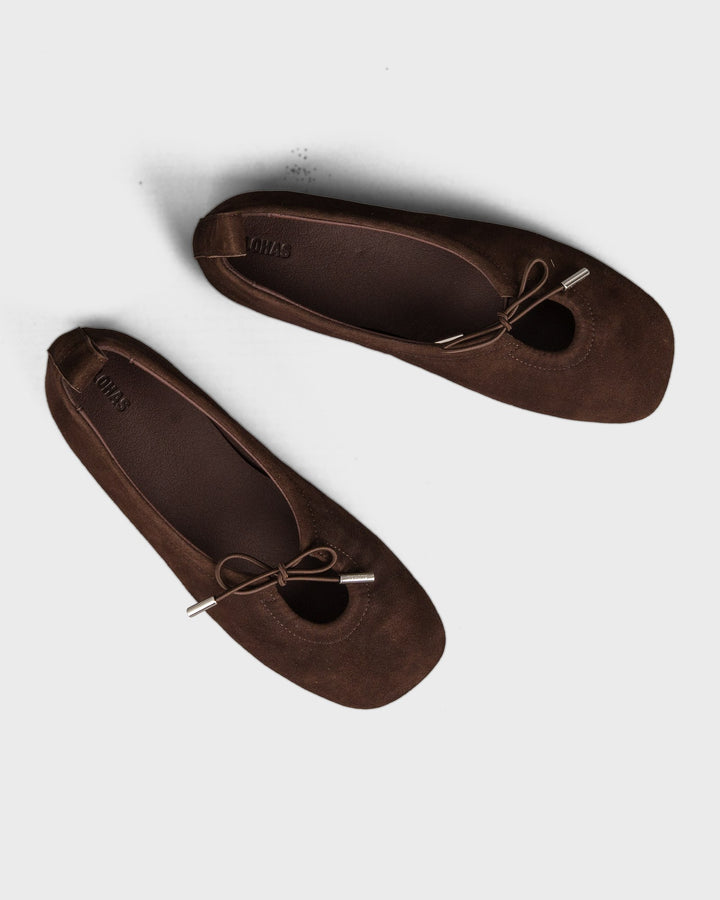 ALOHAS Schuhe Rosalind Recycled Brown Leather Ballet Flats – Bild 5