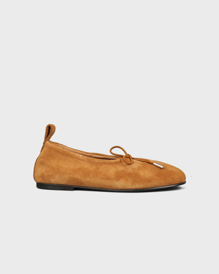 ALOHAS Schuhe Rosalind Suede Tan Leather Ballet Flats