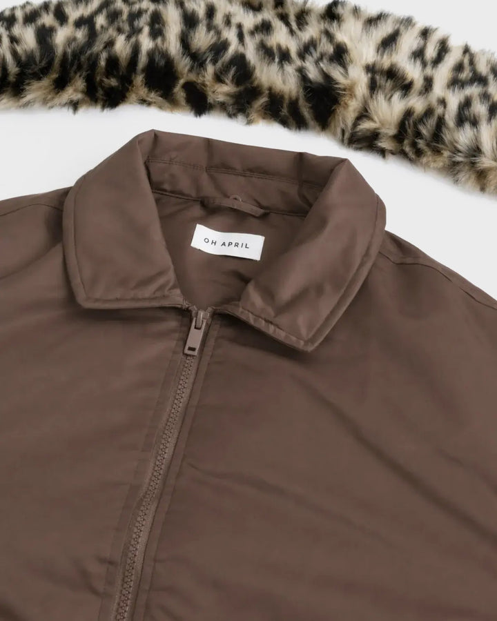 OH APRIL Jacke Runa Bomberjacket Dark Brown – Bild 2