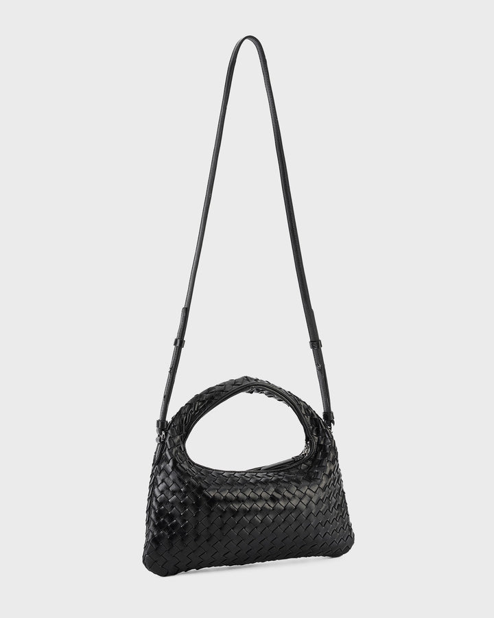 Les Visionnaires Handtasche Sadie Weave Glossy Black – Bild 2