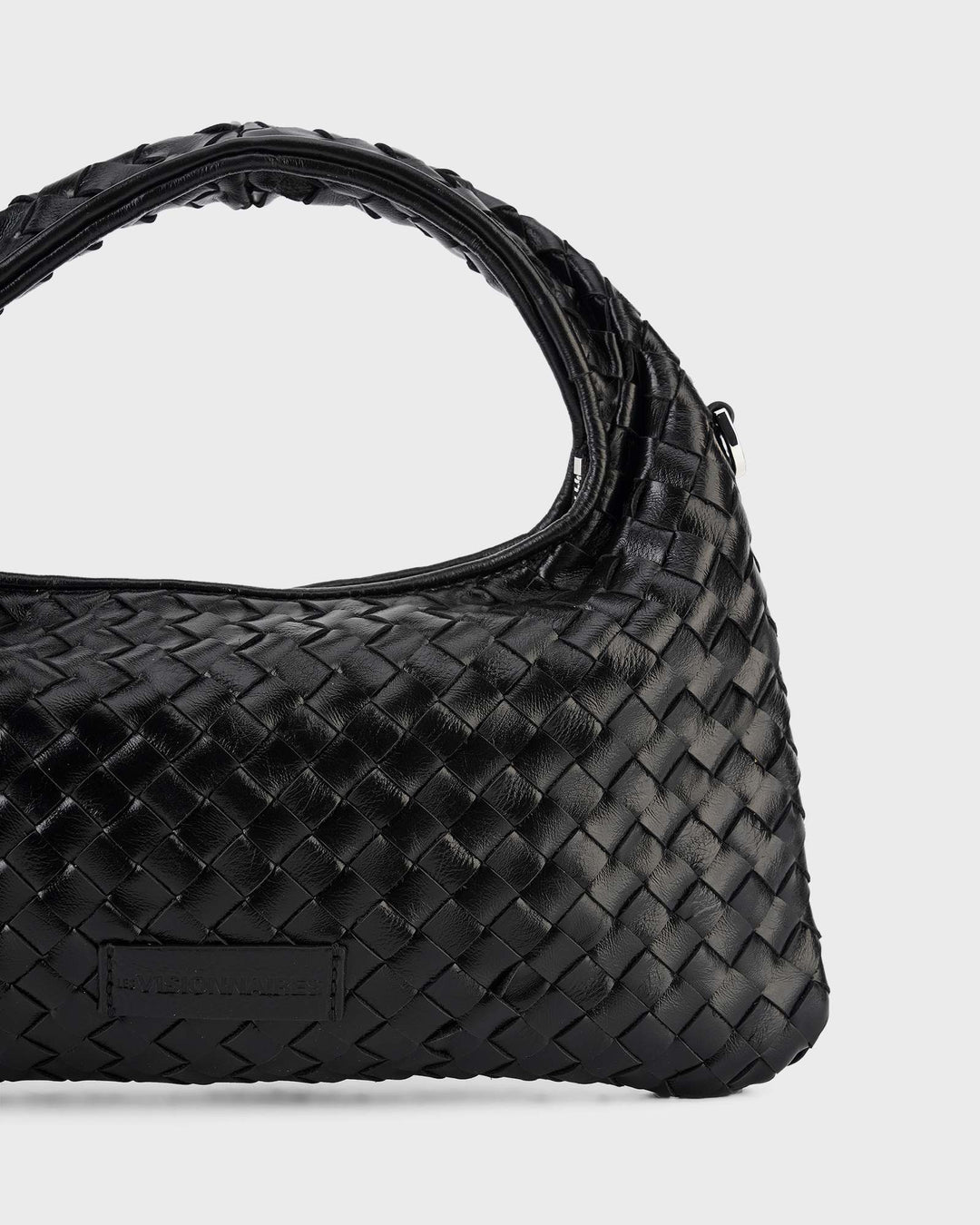 Les Visionnaires Handtasche Sadie Weave Glossy Black – Bild 3