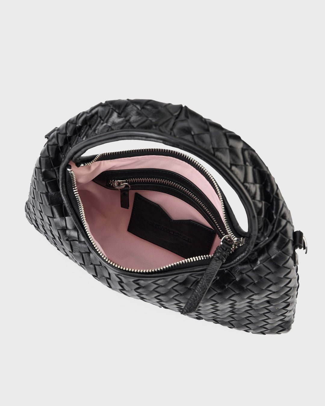 Les Visionnaires Handtasche Sadie Weave Glossy Black – Bild 4
