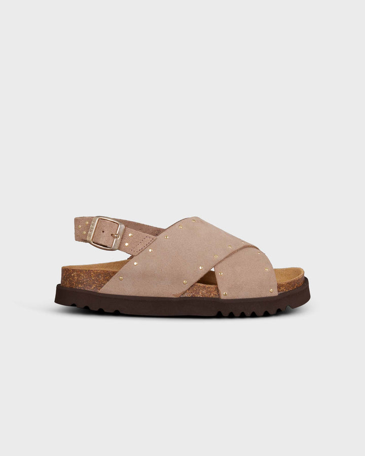 Dalia Suede Leather Dark Beige
