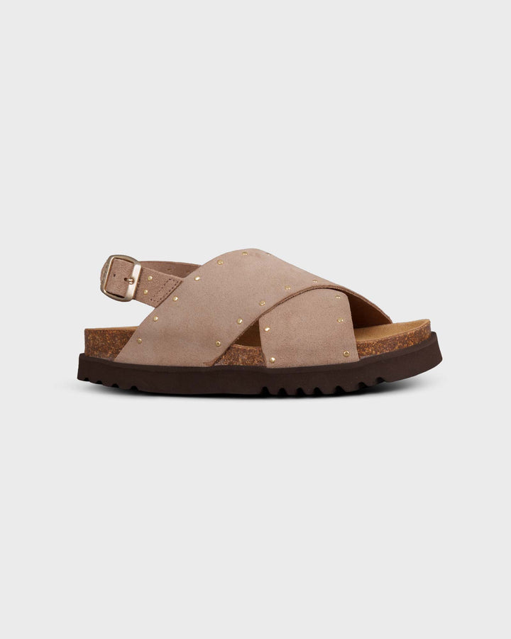 Dalia Suede Leather Dark Beige