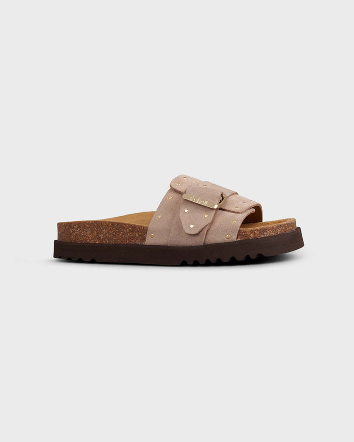 Joyce Suede Leather Dark Beige