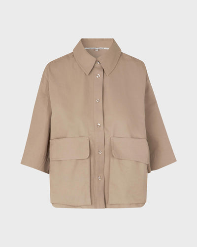 Second Female Damen Oberteil Neline Shirt Silver Mink myMEID