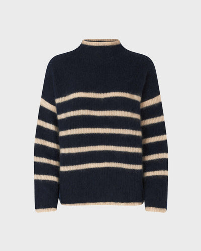 Second Female Pullover Ovalis Knit T-Neck Eclipse myMEID