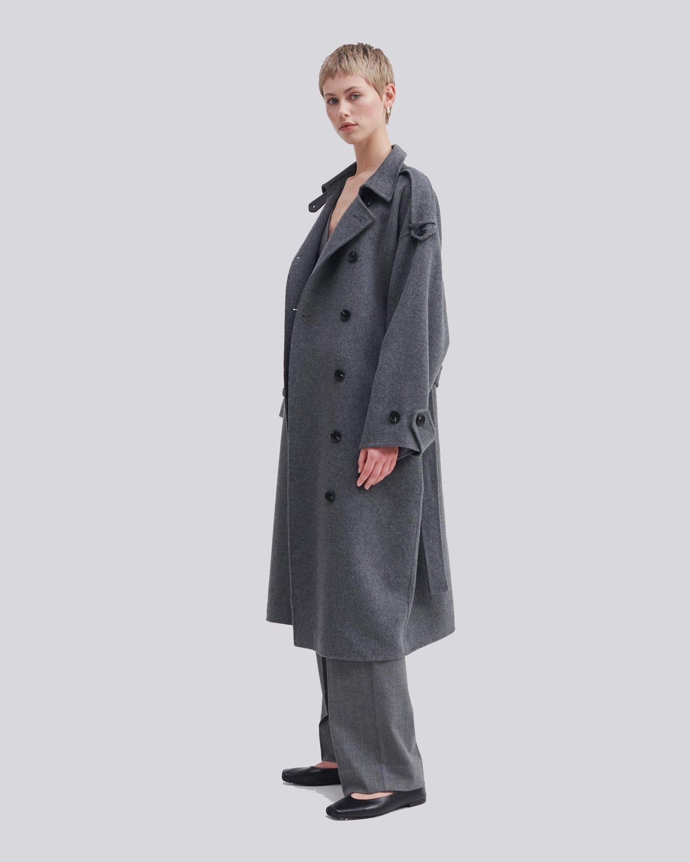 Second Female Jacke Walance Coat Dark grey melange myMEID
