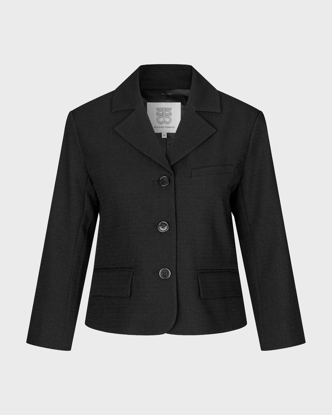 Second Female Blazer Sella Short Blazer Black