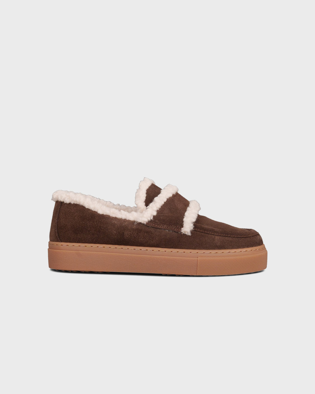 INUIKII AG Schuhe Shearling Loafer Plain Dark Brown