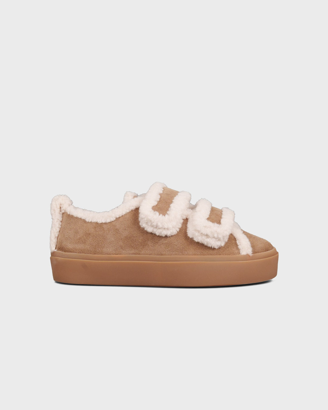 INUIKII AG Schuhe Shearling Low Velcro Light Beige
