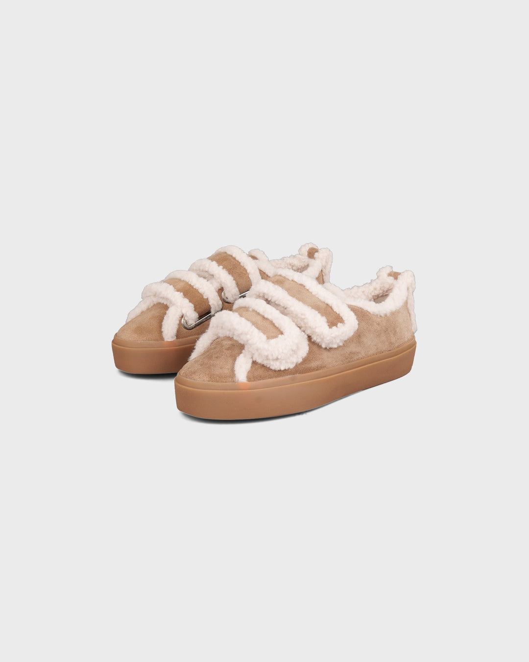 INUIKII AG Schuhe Shearling Low Velcro Light Beige – Bild 4
