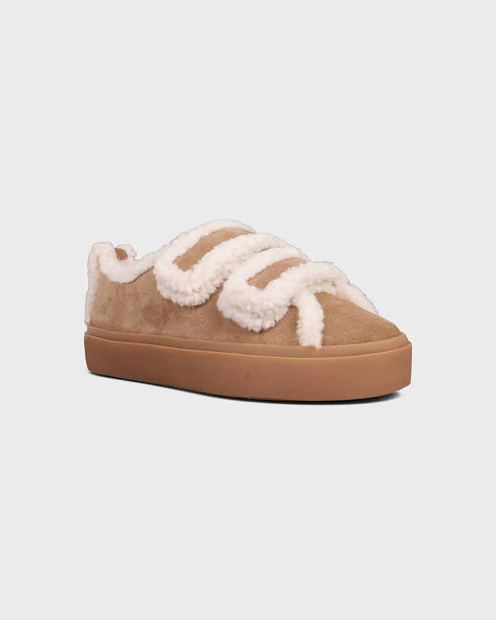 INUIKII AG Schuhe Shearling Low Velcro Light Beige – Bild 5