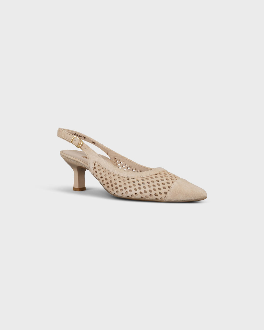 Sling-Sandalette Samtziege Biscuit