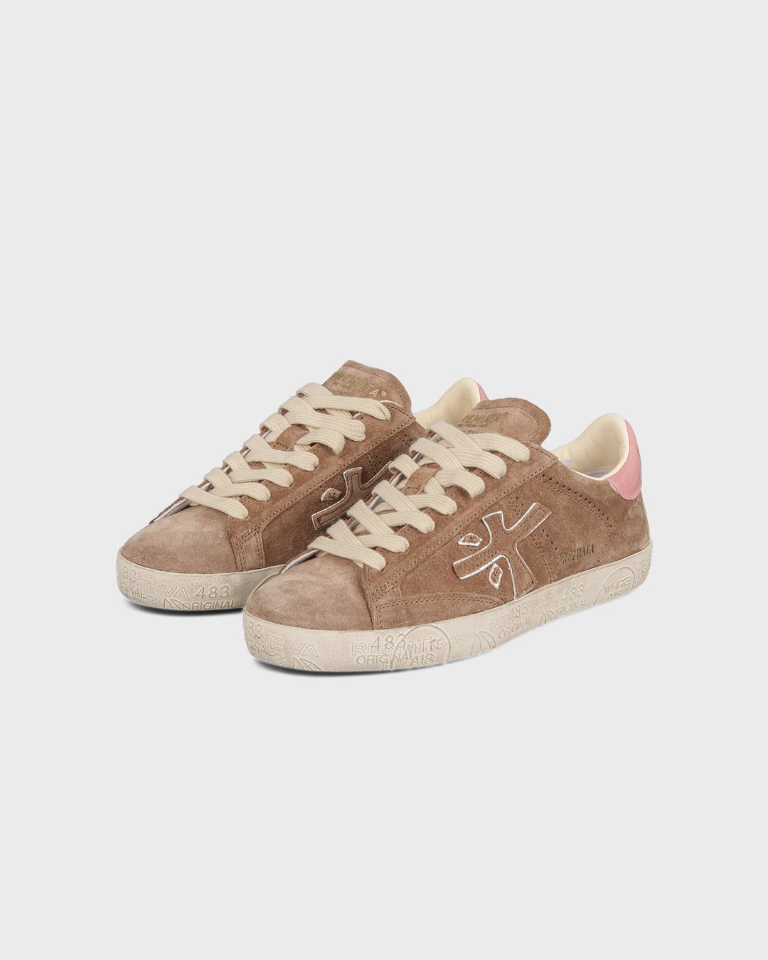 Premiata Schuhe Stevend Taupe Rosa – Bild 3